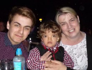 Liam, Luiz and Janine Da Silva,