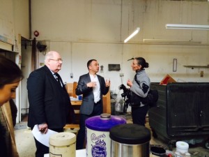 Ian and Nicki with MP Eric Pickles when he visited the premises. 